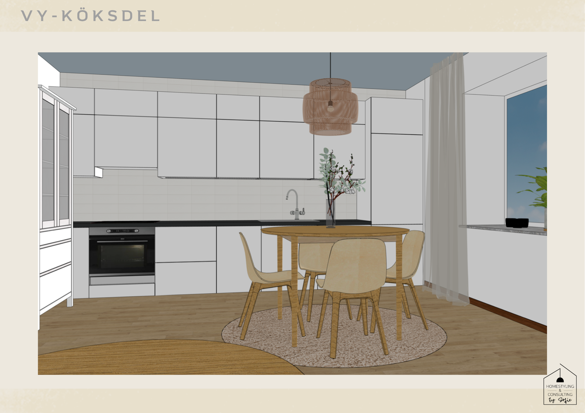 3D vy - Kök